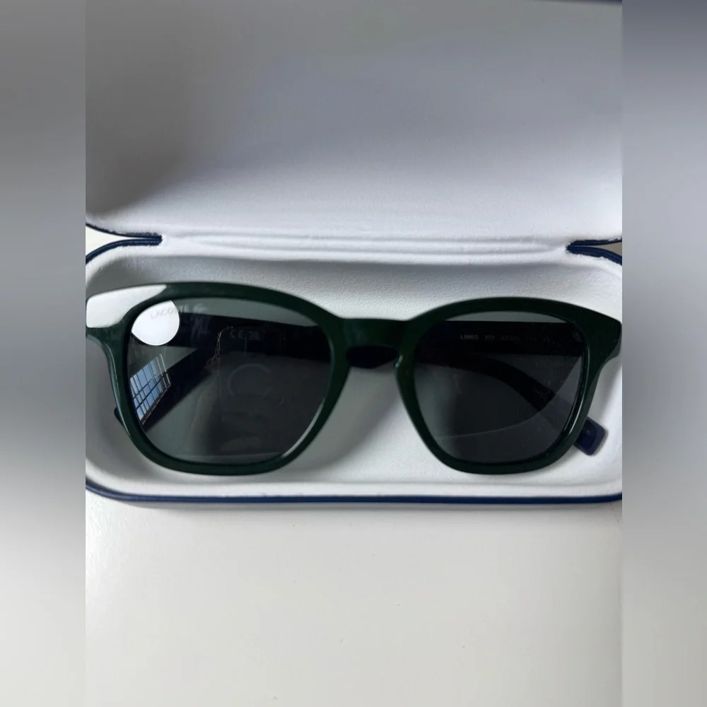 Lacoste Men’s 52mm Color Block Square Dark Green Sunglasses